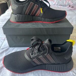 adidas Black and Red Athletic Shoes